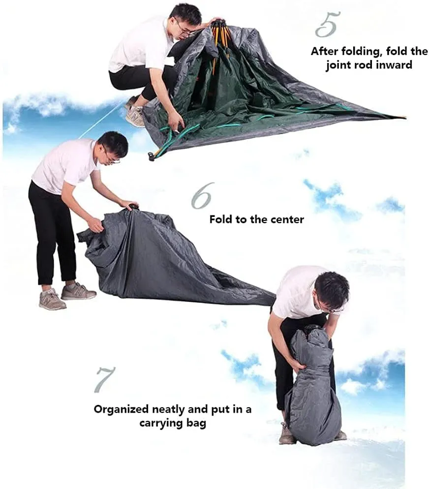 GeRRiT Tents Instant Pop up Family Camping,Quick Set up for Camping, Hiking, Fishing for 2-3 3-4Persons