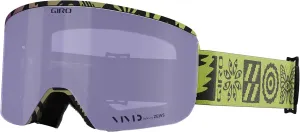 Giro Axis Ski Goggles - Snowboard Goggles for Men and Women - Glow Green Shelter Strap with Vivid Haze/Vivid Infrared Lenses