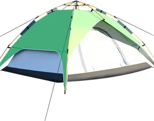 GIZNXBA Camping Tent 3-4 Person Tents for Camping Windproof Tents for Camping Hiking Backpacking Traveling 3-4 Family People Tents for Camping Portable Tent with Carry Bag (Color : /Green)