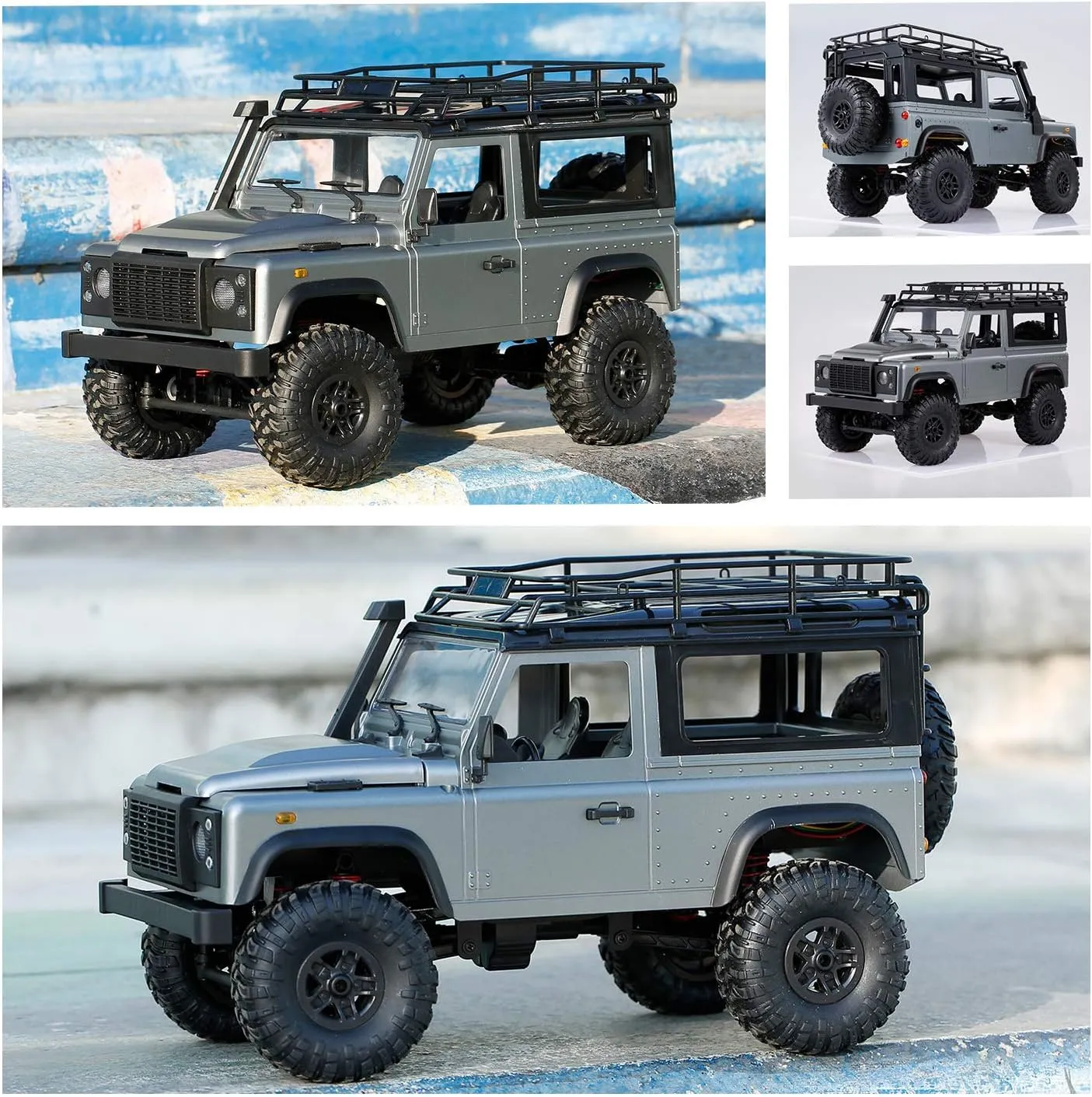 GoolRC MN 99s RC Car, 1/12 Scale 4WD 2.4G Remote Control Car for Kids and Adults, RTR RC Crawler Off Road Truck for Land Rover Vehicle Models with 3 Batteries