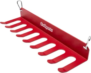 GoSports Baseball & Softball Bat Racks - Black or Red, Holds 16 Bats - Mount on Wall or Clip on Dugout Fence