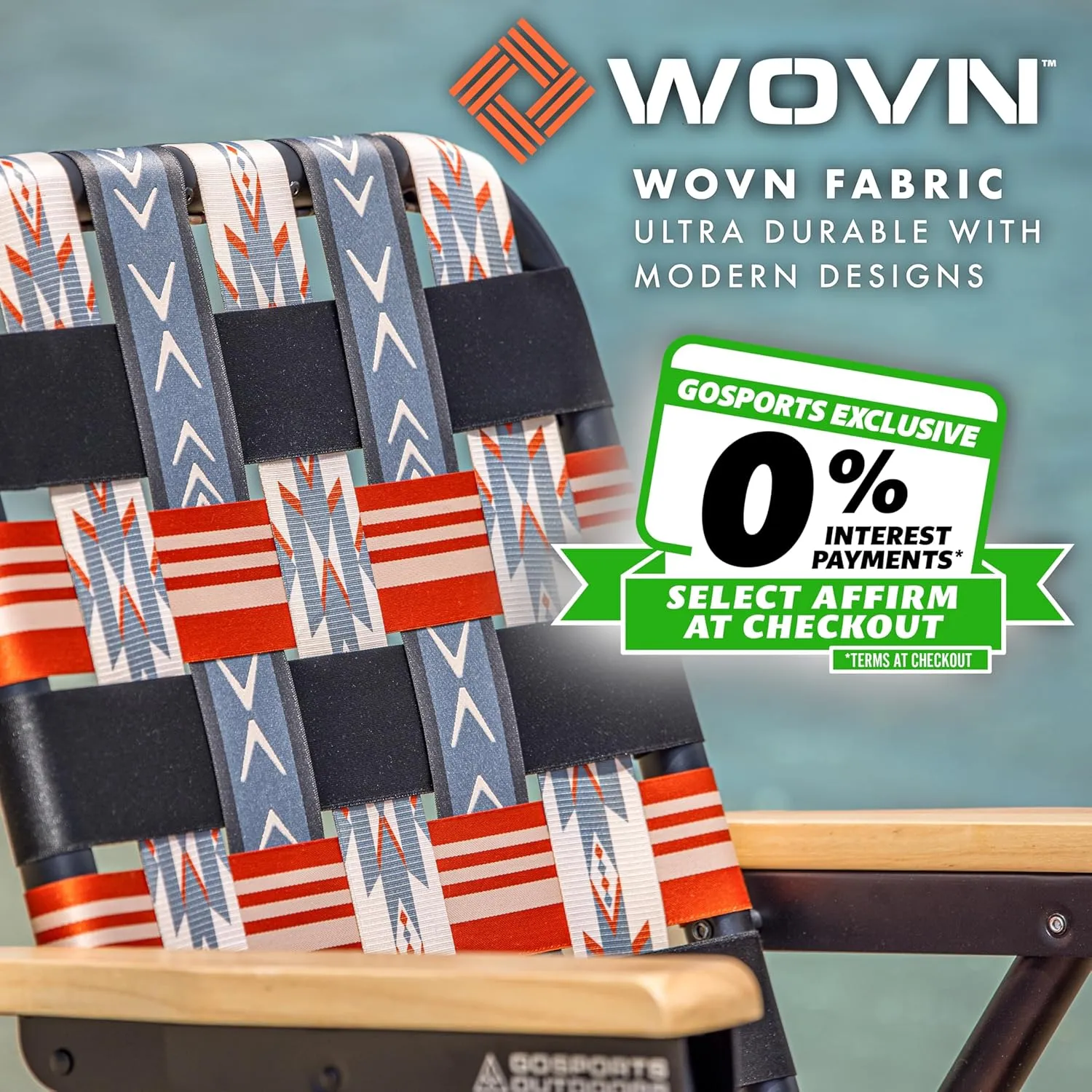 GoSports WOVN Beach Backpack Chair - 9 Styles Available - Premium Folding Camping Chair