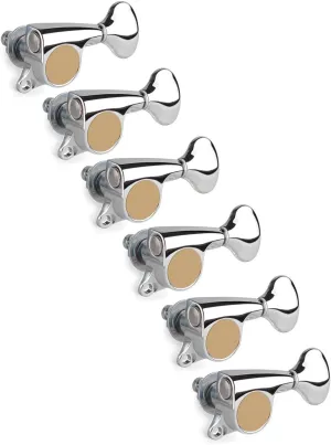 Gotoh Mini 510 Locking 6-In-Line Guitar Tuners, Chrome