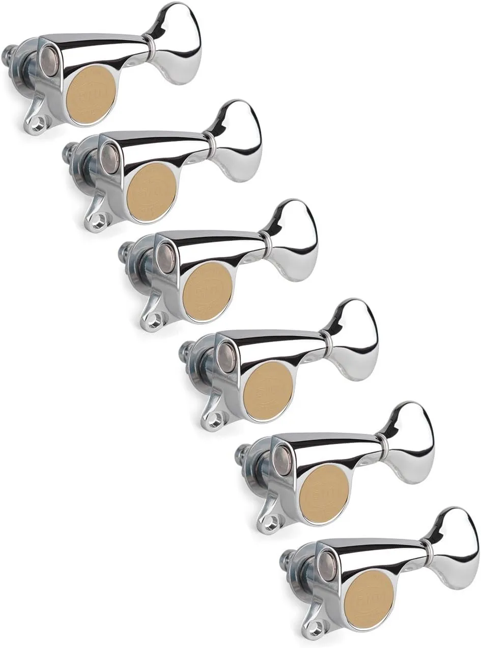 Gotoh Mini 510 Locking 6-In-Line Guitar Tuners, Chrome