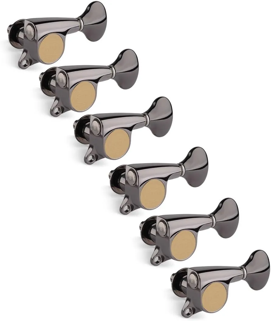 Gotoh Mini 510 Locking 6-In-Line Guitar Tuners, Cosmo Black