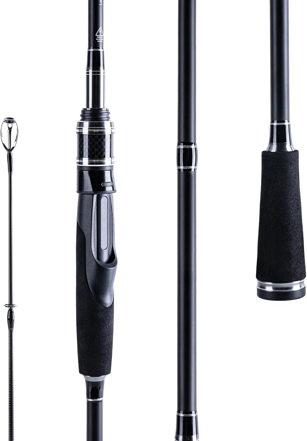 Goture 2-Piece Spinning & Casting Fishing Rod 24 Ton Carbon Fiber Portable Travel Fishing Pole Boat Fishing Pole with Extra Tip Section