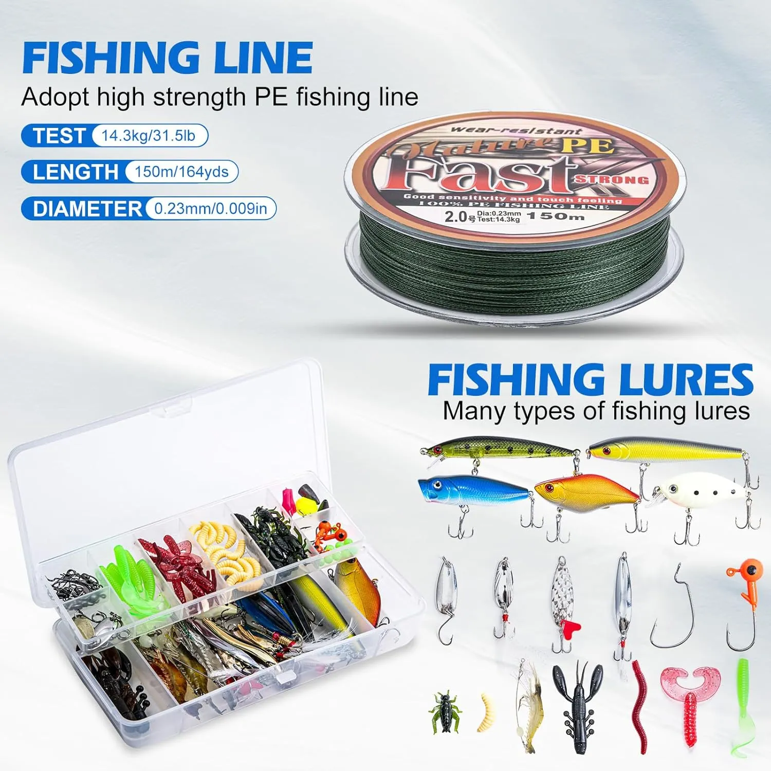 Goture Fishing Rod and Reel Combos-Telescopic Fishing Pole Spinning Reel Lures Set with Carrier Bag,Telescopic Rod Kit for Starter Travel Saltwater Freshwater Fishermen Gear Gift