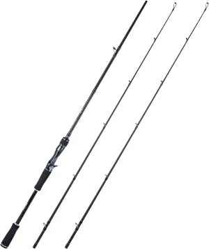 Goture Portable Fishing Rod 2-Piece 30T Carbon Fiber Spinning&Casting Fishing Pole with EVA Grip Handle, Twin-Tip MH and H, Lightweight Travel Fishing Rod