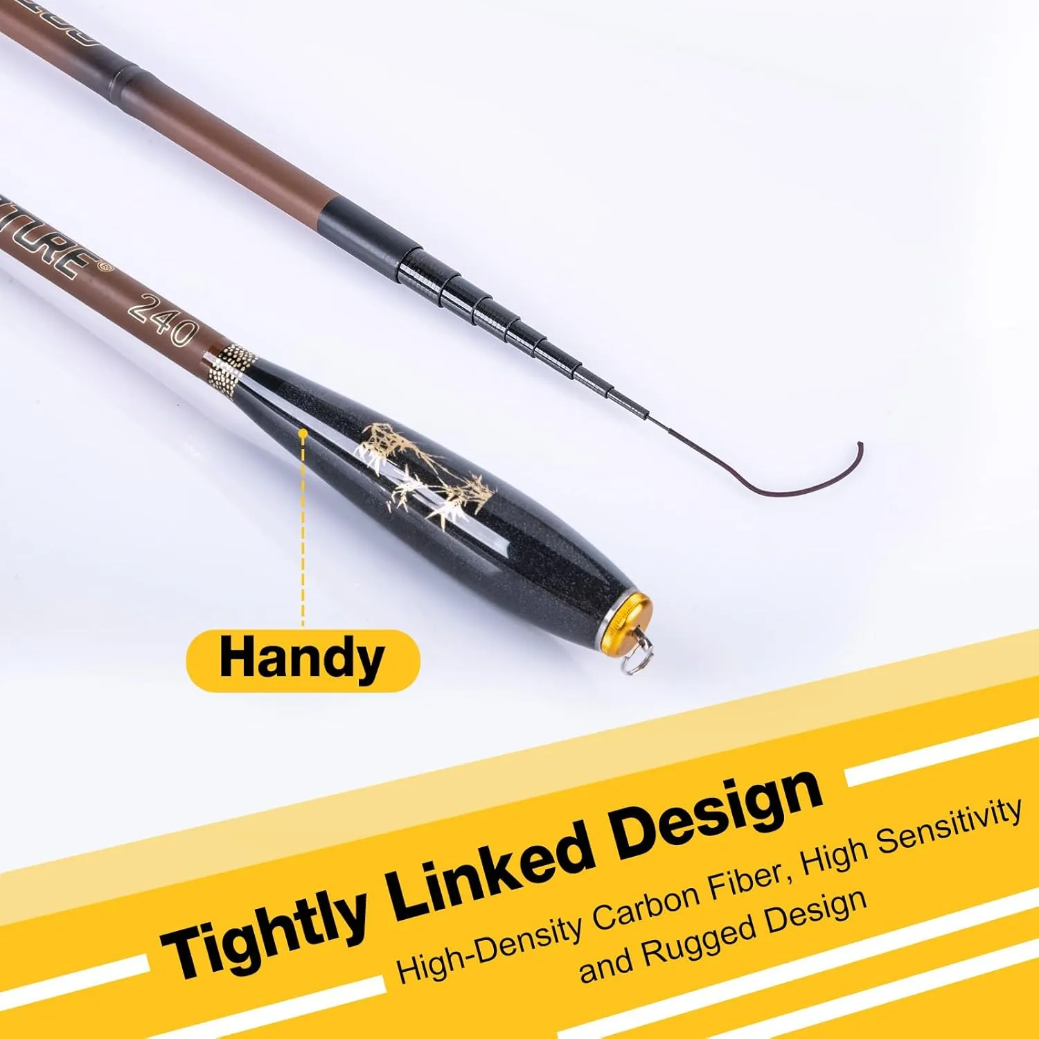 Goture Telescopic Mini Pocket Fishing Pole, Compact Ultra Lightweight High Strength Fishing Rod, River Dike Fishing Rods, Perfect for Starter, 4Ft, 5Ft, 6Ft, 7Ft, 8Ft, 9Ft, 11Ft, 14Ft