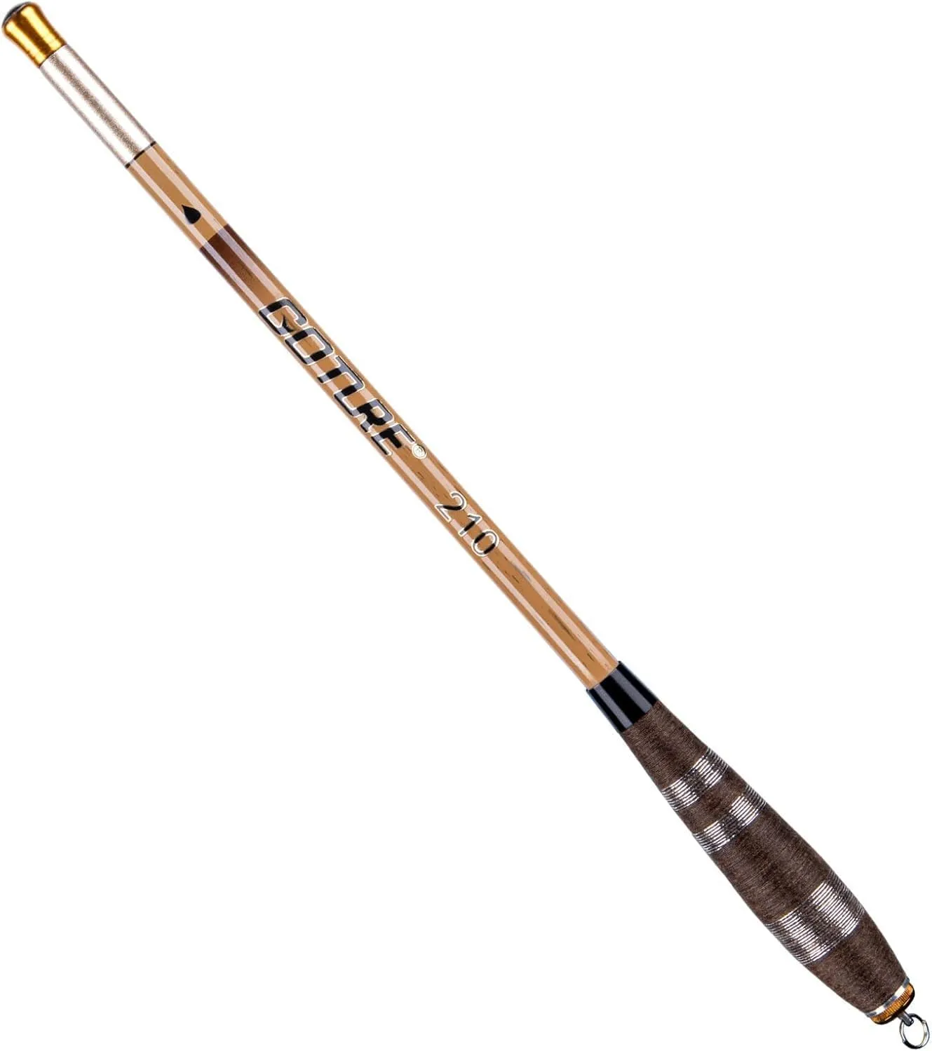 Goture Telescopic Mini Pocket Fishing Pole, Portable Fishing Hand Pole, Stream River and Universal Lake Fishing Rod, Ultralight High Strength Fishing Rods Fit for Beginners, 15FT/4.5M Log Color, 1pc