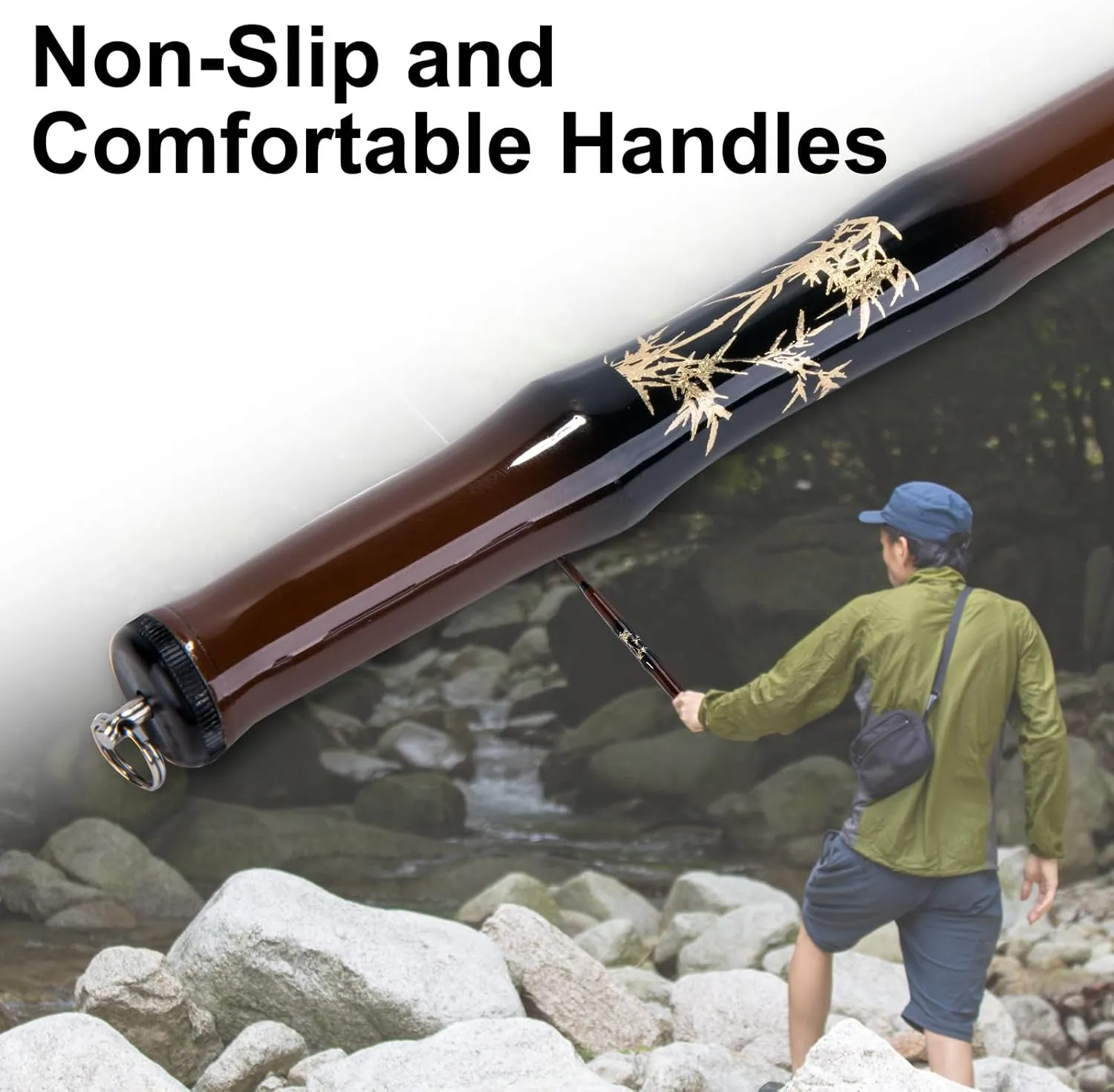 Goture Telescopic Pocket Mini Fishing Pole, Portable Small Handle Fishing Pole, Ultralight High Strength Stream River Dike Lake Fishing Rods, 5.5 6 7 8 9 10 11 12 14FT, 19 Tone Dark Brown