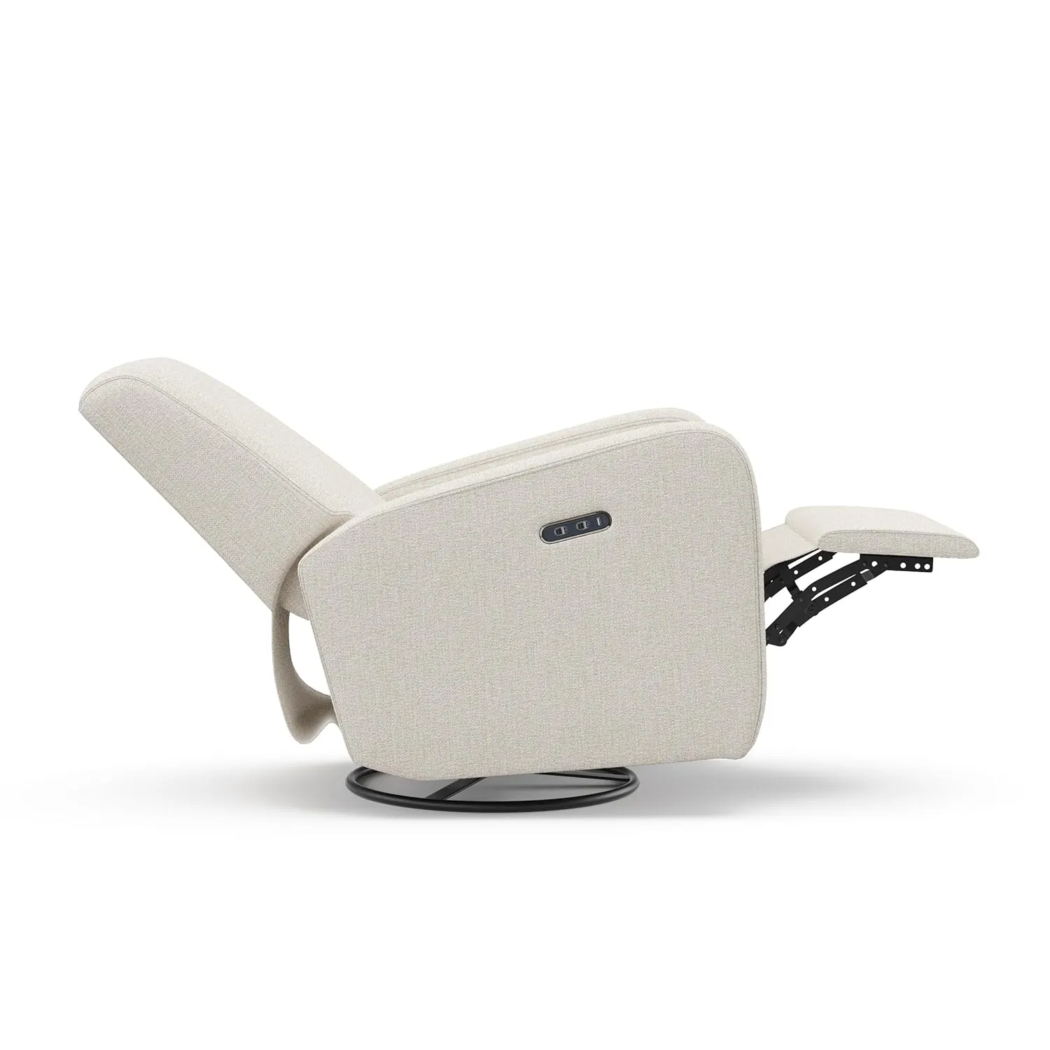Graco Bellwood Power Recliner Swivel Glider (Dune Basketweave) – Electronic Power Recliner for Nursery, Includes Dual-USB Charging Port for USB-A & USB-C, Glider Rocking Chair with Full Recline