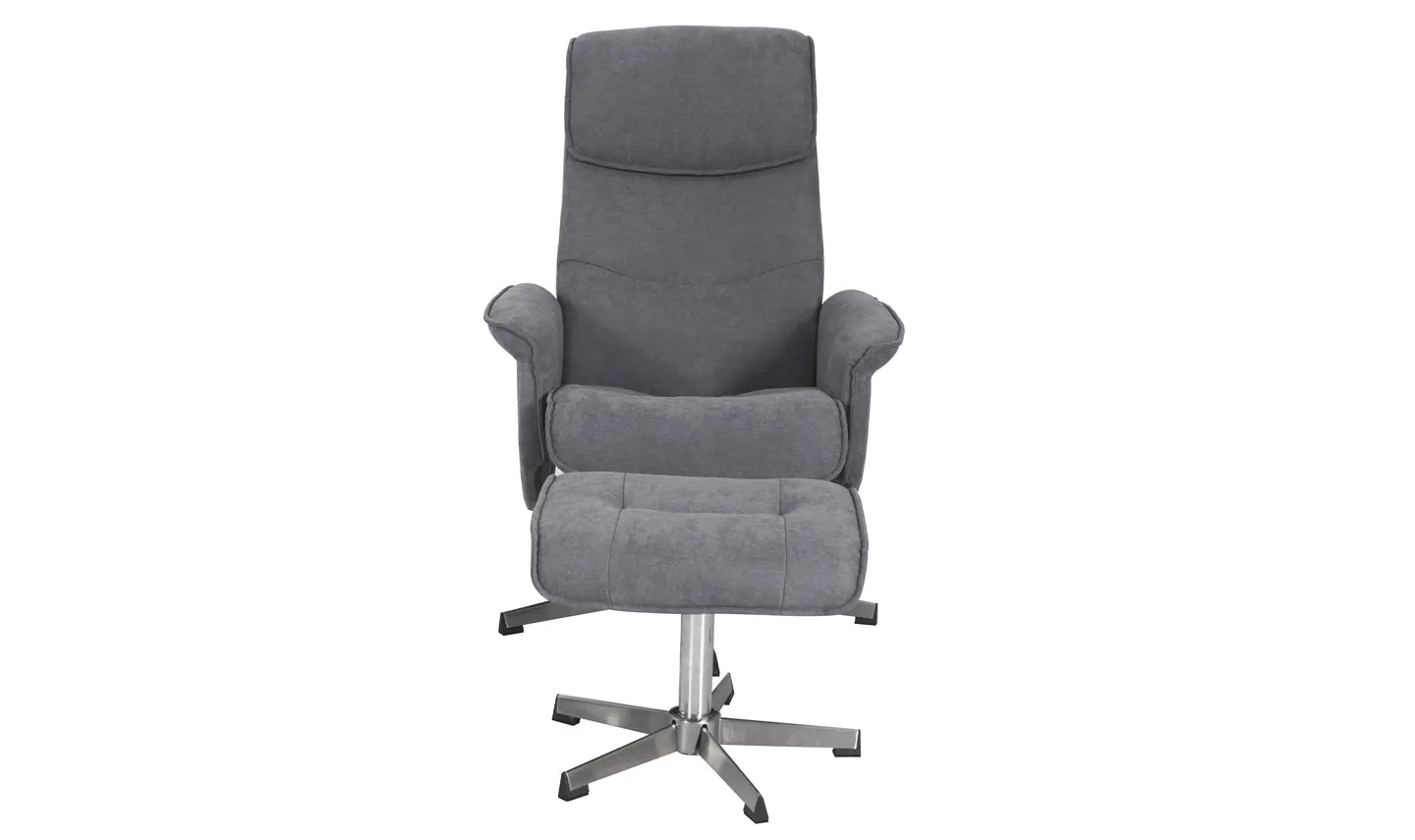 Grey Rayna Recliner with Footstool