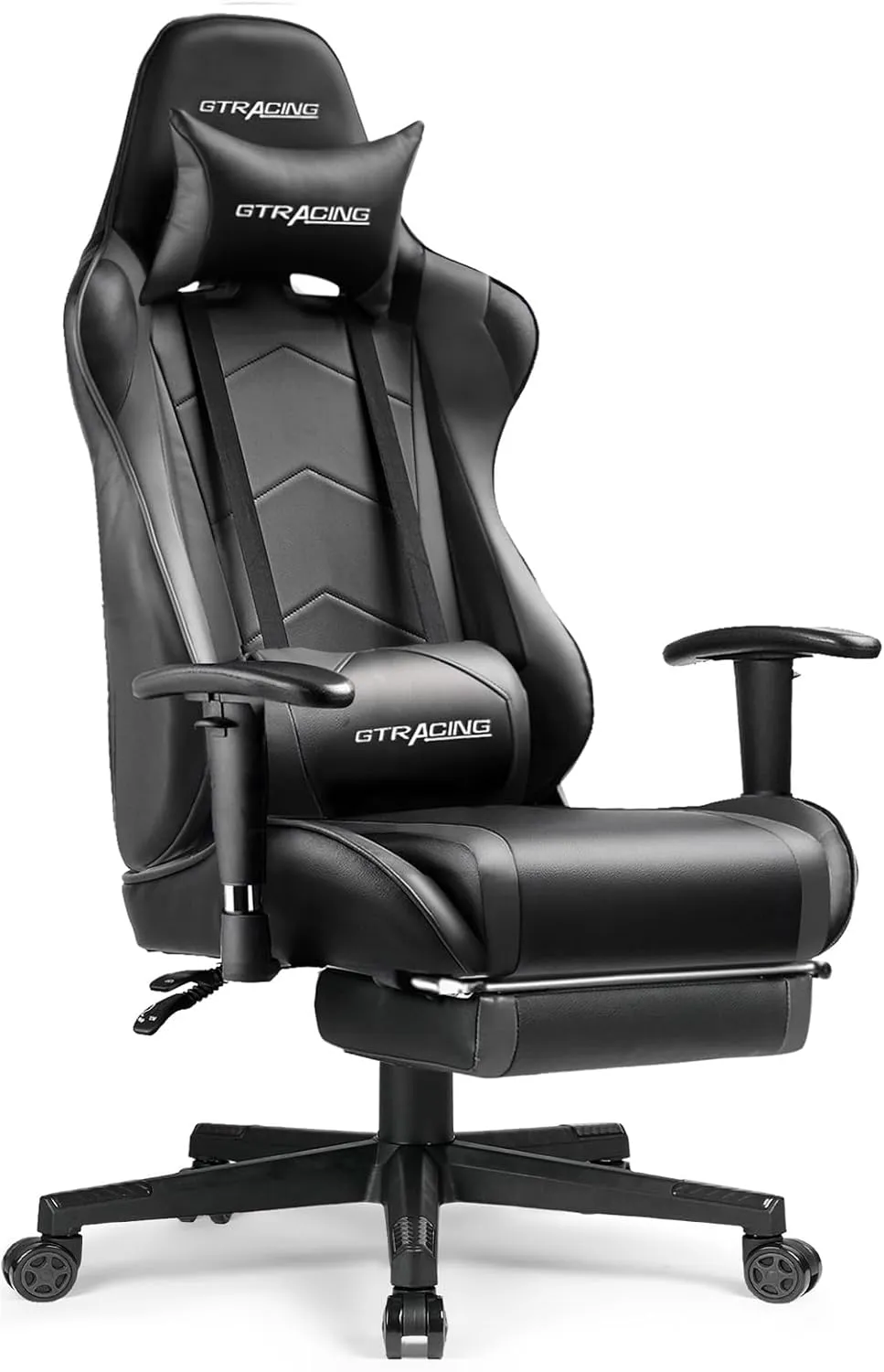 GTRACING Gaming Chair with Footrest, High Back Computer Chair Ergonomic Game Desk Chair Racing Executive Adjustable Swivel Rocker with Headrest and Lumbar Support