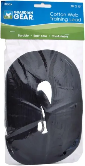 Guardian Gear Cotton Web Training Lead 30 Ft Black