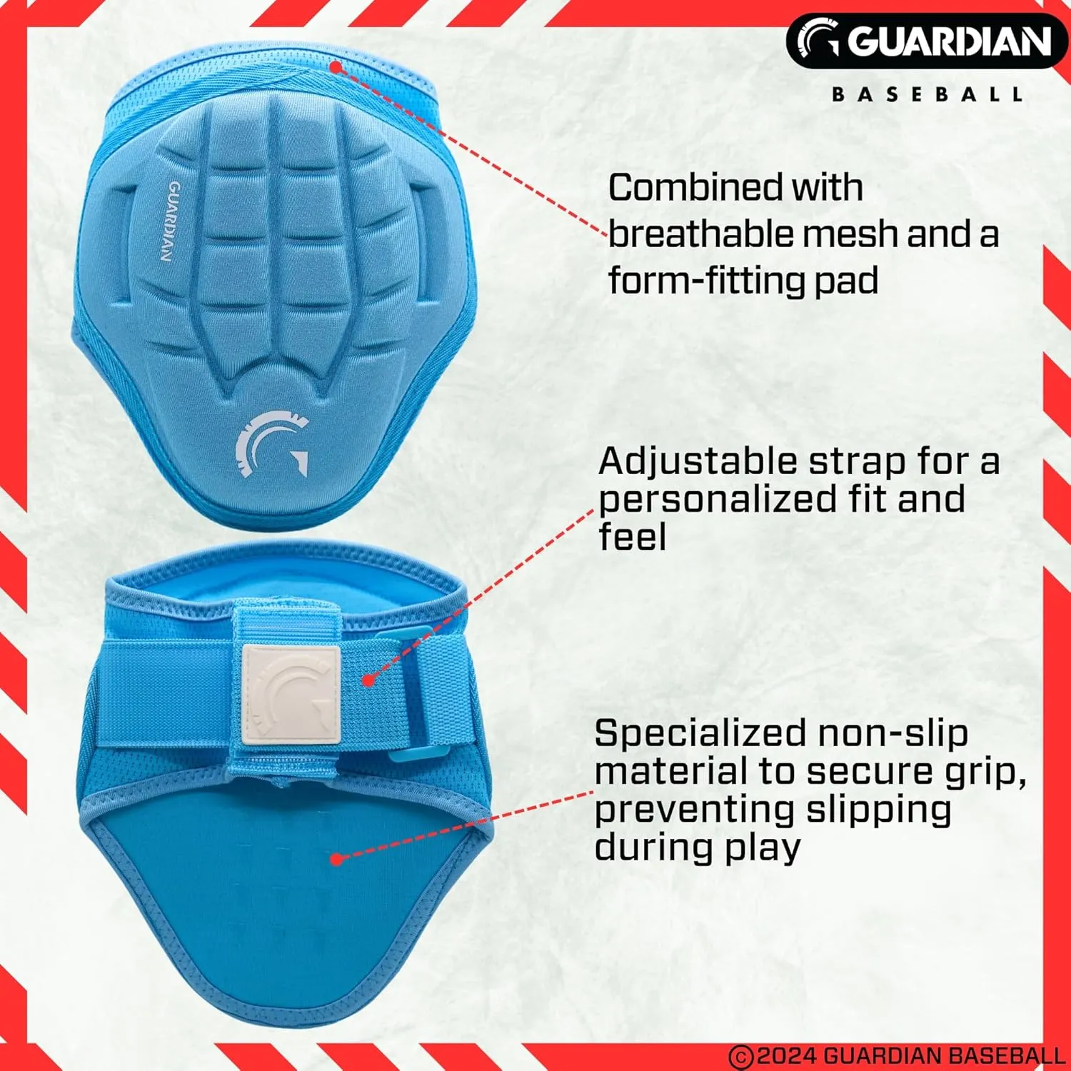 Guardian Youth Elbow Guard & Leg Guard - Baseball Protective Gear KIT