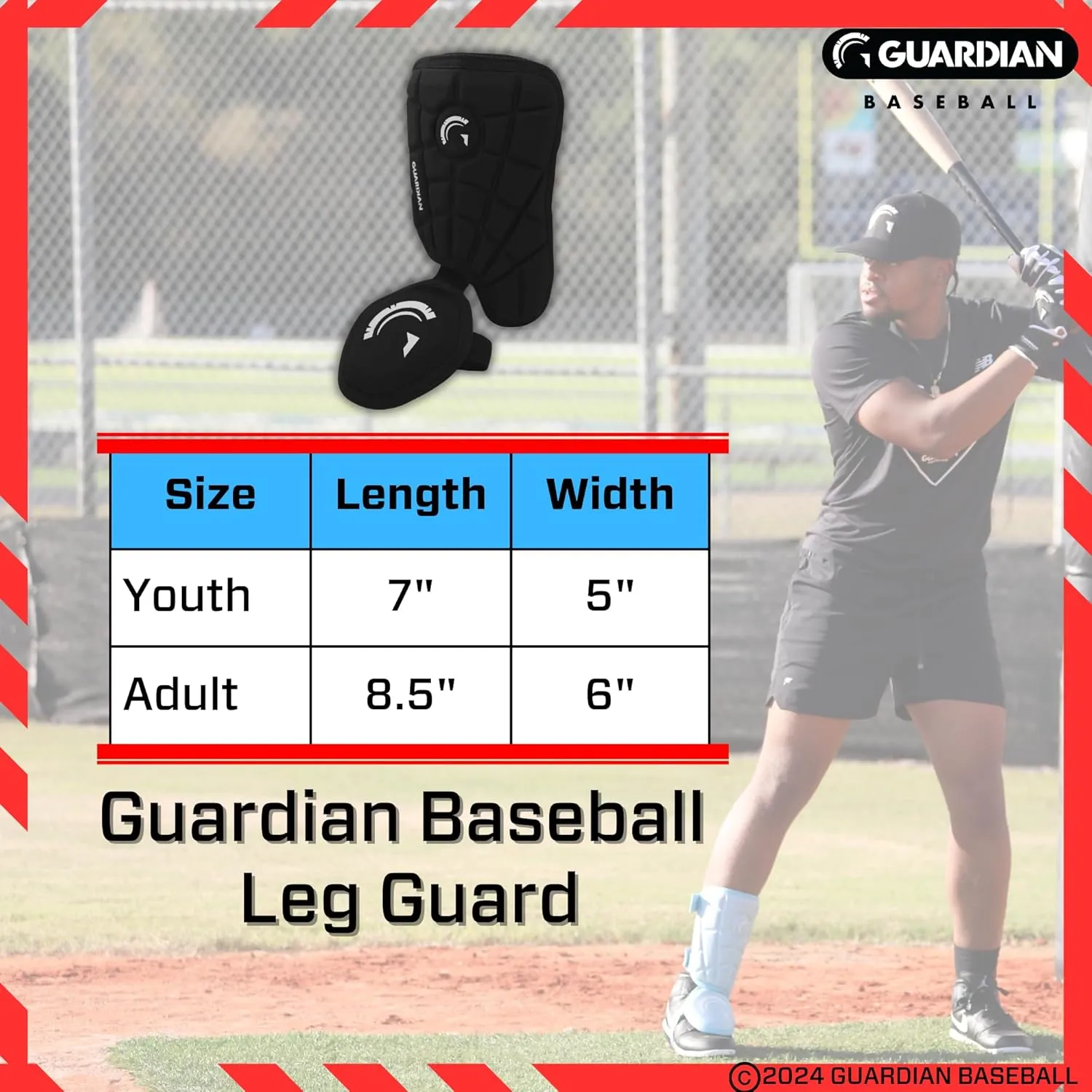 Guardian Youth Elbow Guard & Leg Guard - Baseball Protective Gear KIT
