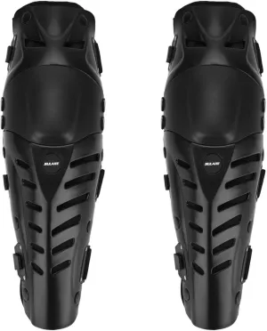 Gute Knee Pads, Adjustable Long Leg Sleeve Gear Crashproof Nonslip Protective Shin Guards for Motorcycle Mountain Biking-1 Pair