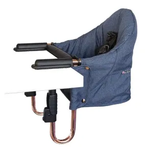 guzzie Guss Portable Clip on High Chair for Baby Seat - Folding and Easy Setup for Travel, Home, Restaurants, Picnics - Machine Washable Fabric - Copper Blue
