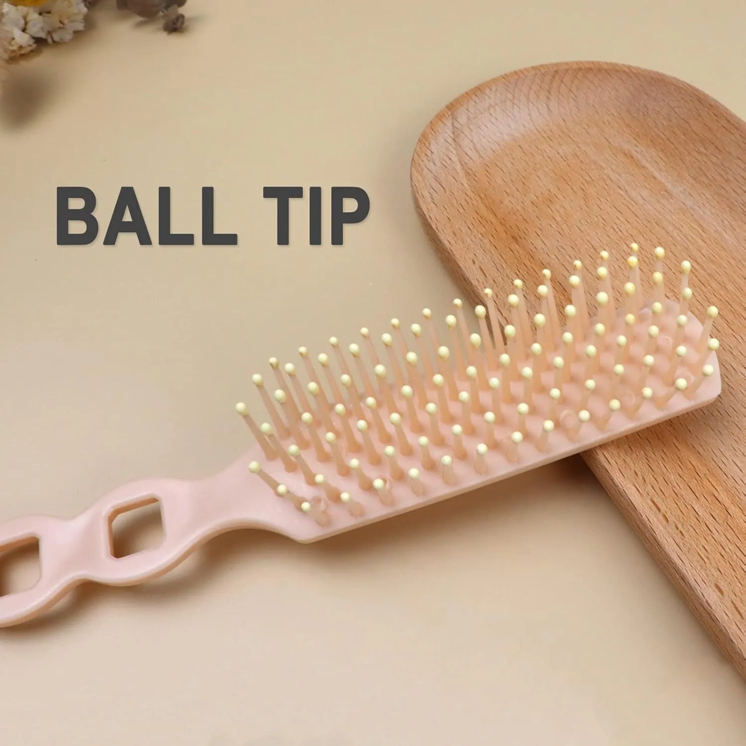 Hair Brushes in Bulk for Homeless, 100 Pack Disposable Hair Brush Individually Wrapped, Vent Hair Brush for Curly Wavy Hair Blow Drying Styling Detangling Suitable for Shelter, Hotel(Light Orange)
