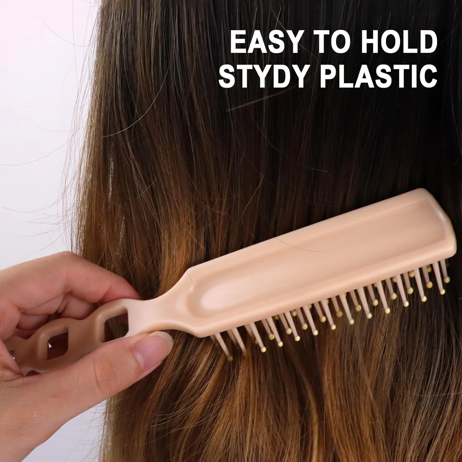 Hair Brushes in Bulk for Homeless, 100 Pack Disposable Hair Brush Individually Wrapped, Vent Hair Brush for Curly Wavy Hair Blow Drying Styling Detangling Suitable for Shelter, Hotel(Light Orange)