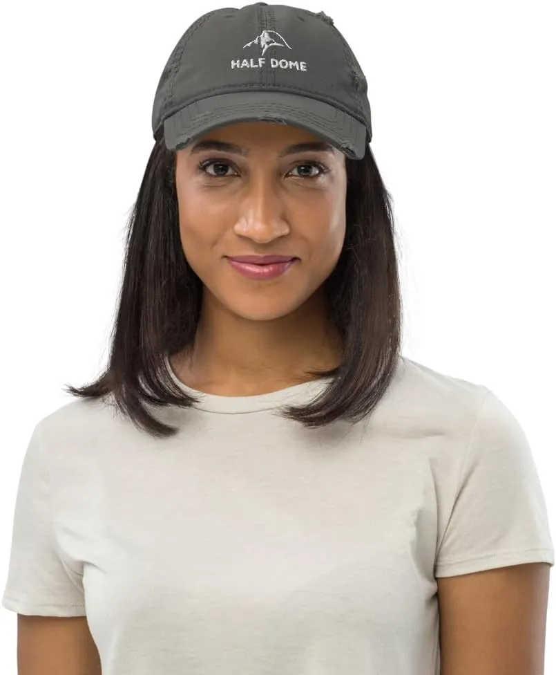 Half Dome Distressed Dad Hat Yosemite California West Coast Hiking Exploration Hat Travel Gear