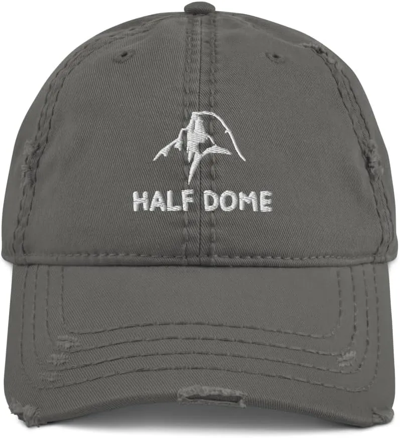 Half Dome Distressed Dad Hat Yosemite California West Coast Hiking Exploration Hat Travel Gear
