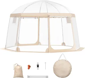 Happybuy Sports Tent, 8-10 People, Instant Pop-Up Weatherproof Pod, Outdoor Clear View Bubble Tent, Climate Canopy Shelter for Soccer, Football, Softball & Sporting Events