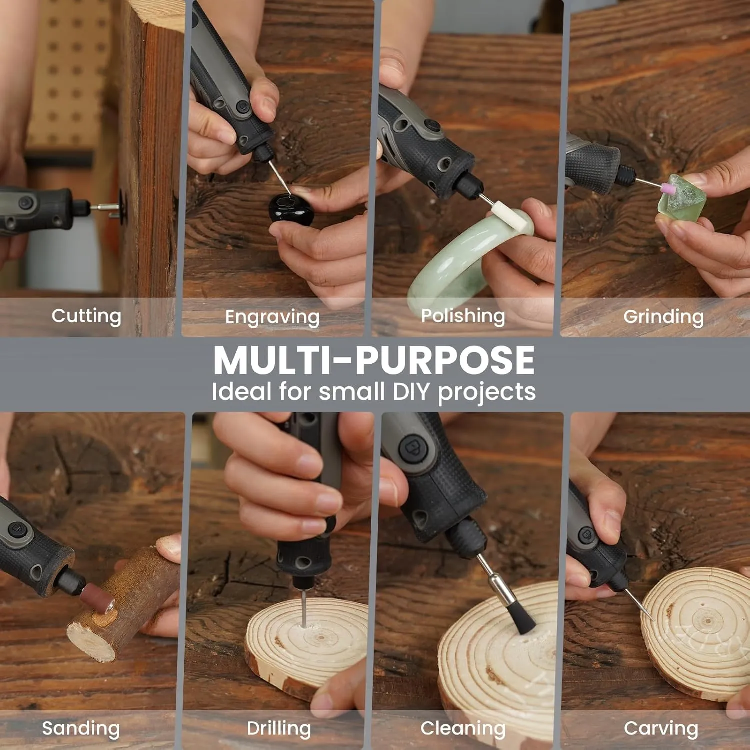 HARDELL Mini Cordless Rotary Tool 4V, 5-Speed Rotary Tool Kit with 69 Accessories, Power Rotary Tool for Cutting, Engraving, Sanding, Drilling, Polishing, Small Wood Carving tool or DIY Crafts(Black)