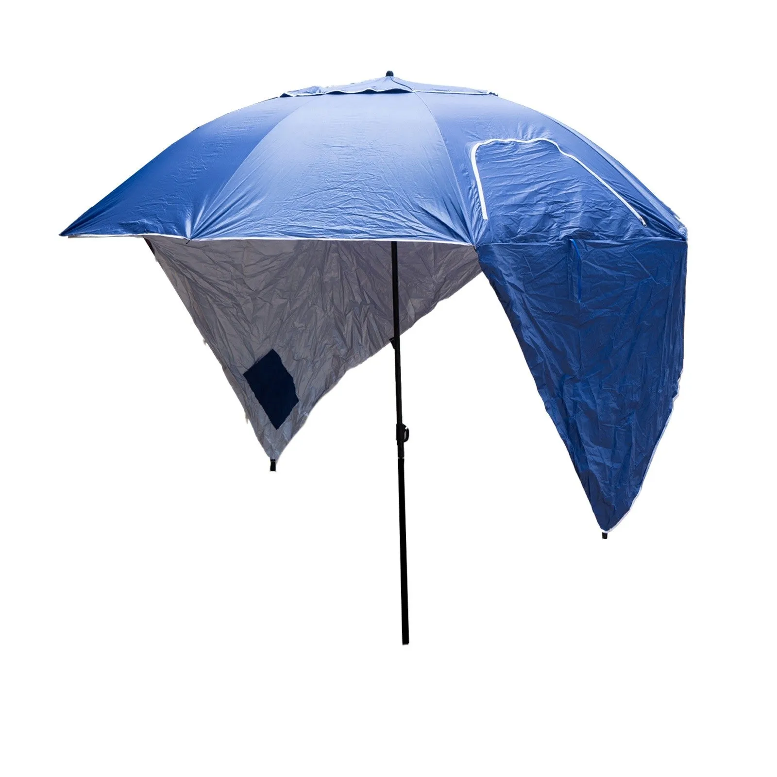 Havana Outdoors Beach Umbrella 2.4M Outdoor Garden Beach Portable Shade Shelter - Blue-NSW_Metro