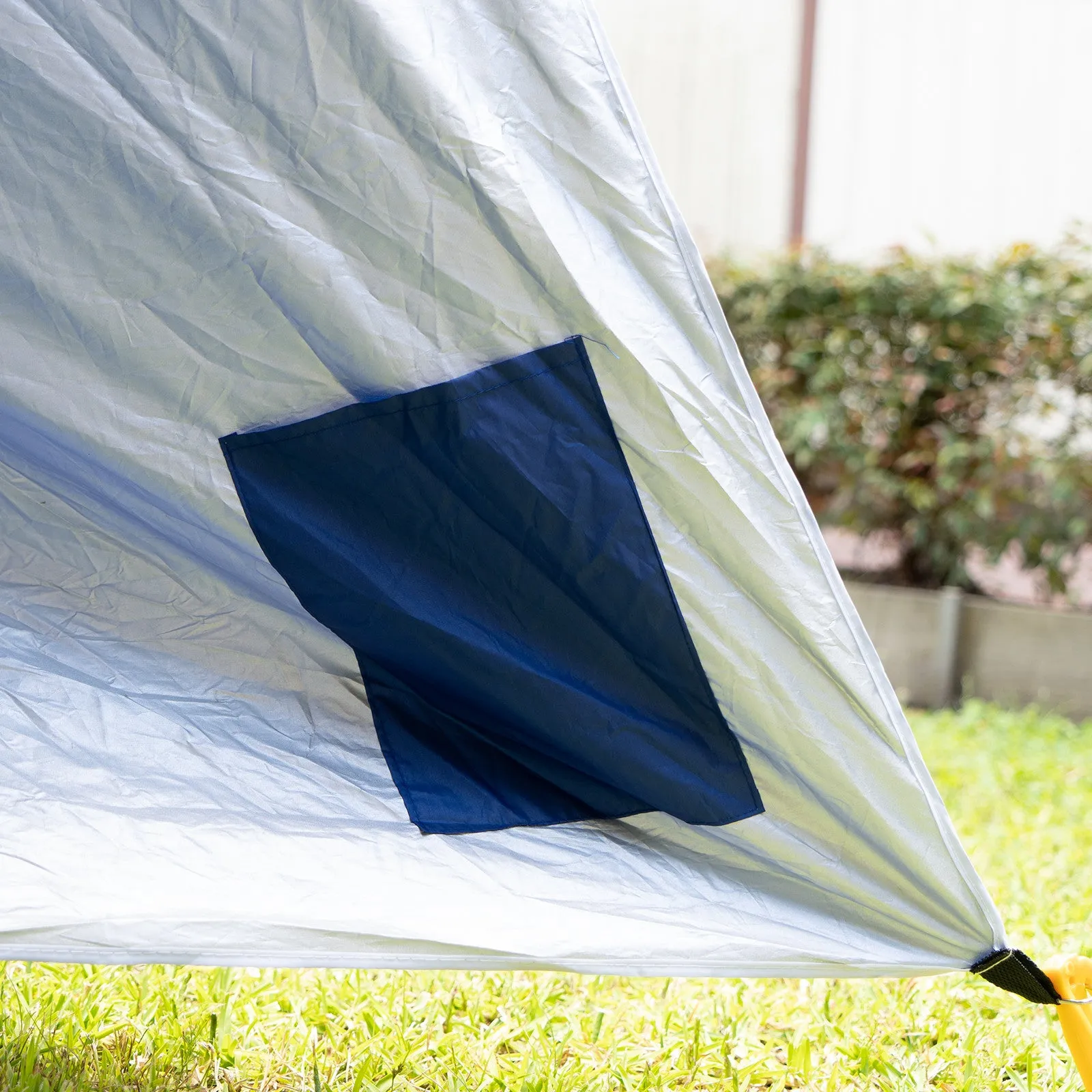 Havana Outdoors Beach Umbrella 2.4M Outdoor Garden Beach Portable Shade Shelter - Blue-NSW_Metro