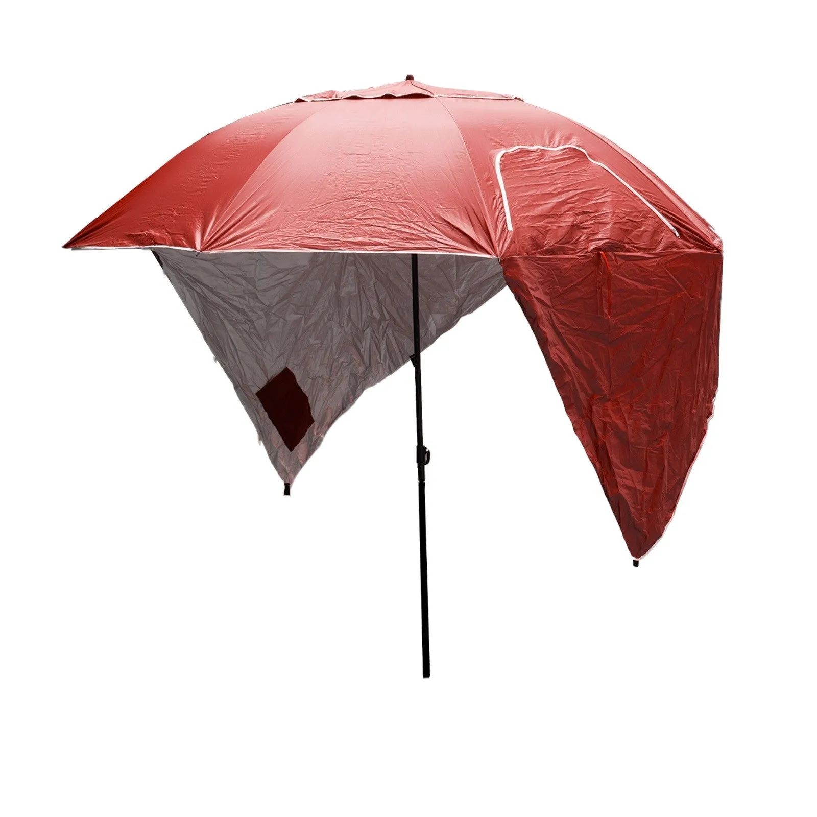 Havana Outdoors Beach Umbrella 2.4M Outdoor Garden Beach Portable Shade Shelter - Red-VIC_Metro