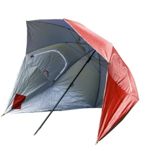 Havana Outdoors Beach Umbrella 2.4M Outdoor Garden Beach Portable Shade Shelter - Red-VIC_Metro