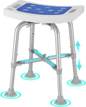 Heavy Duty 500 Lbs Shower Chair for Seniors Elderly Handicap Disabled Or Bariatric Adults with Arms and Back Adjustable Stool Bench Seat for Inside Shower Stall and Bathroom Bath Tub Chairs