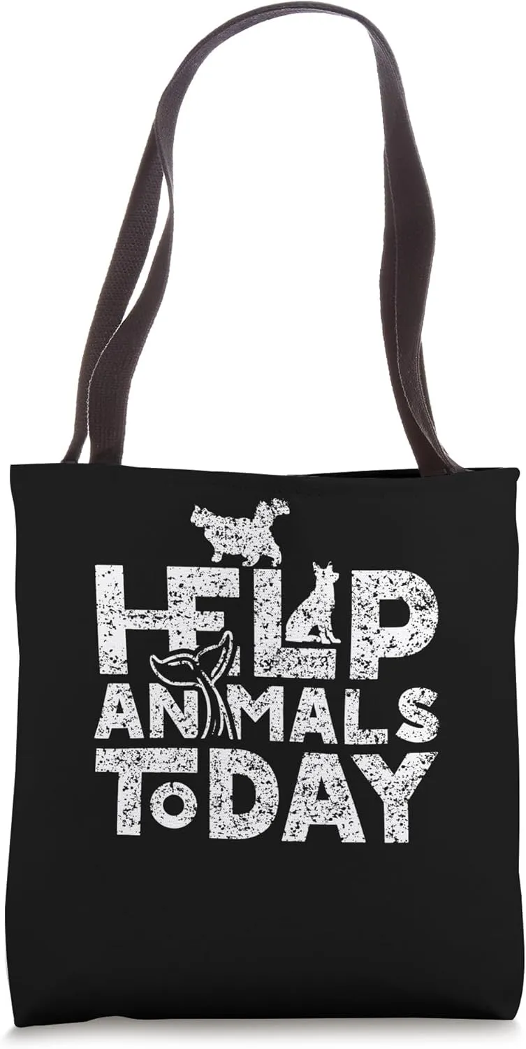 Help Animals Today Rescue Animal Save Welfare Tote Bag