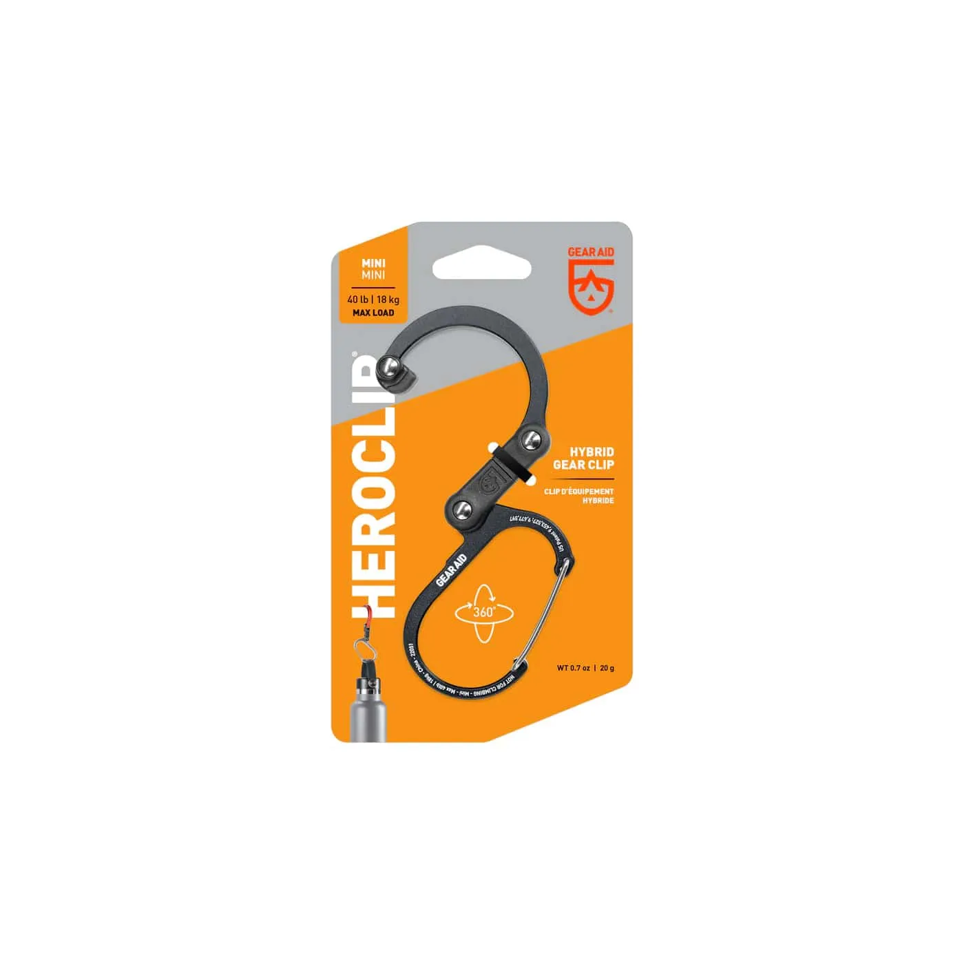 Heroclip Hybrid Carabiner Gear Clip