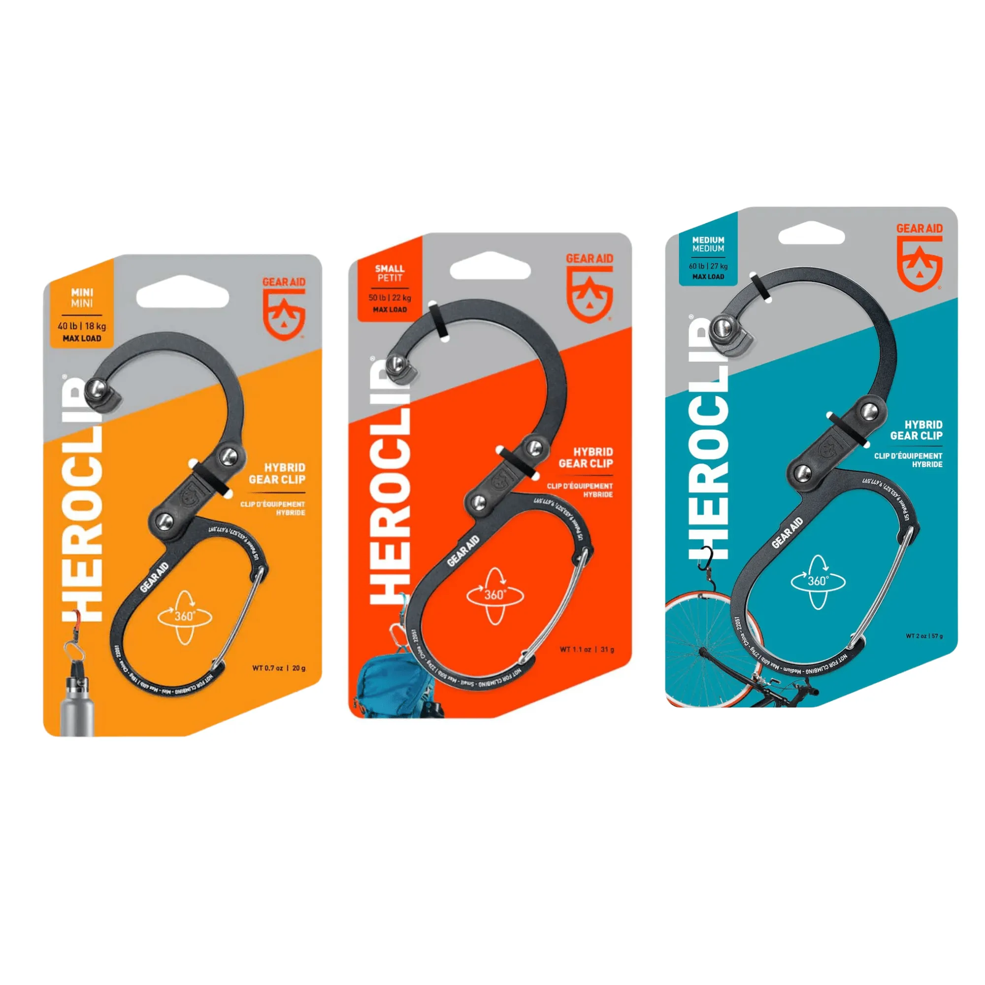 Heroclip Hybrid Carabiner Gear Clip