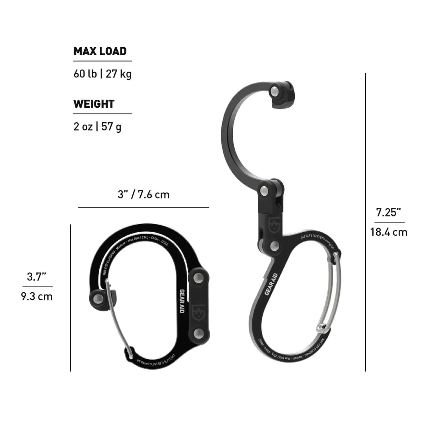 Heroclip Hybrid Carabiner Gear Clip