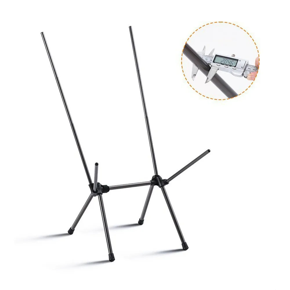 Hewolf Space Large Aluminum Alloy Foldable Chair - Black