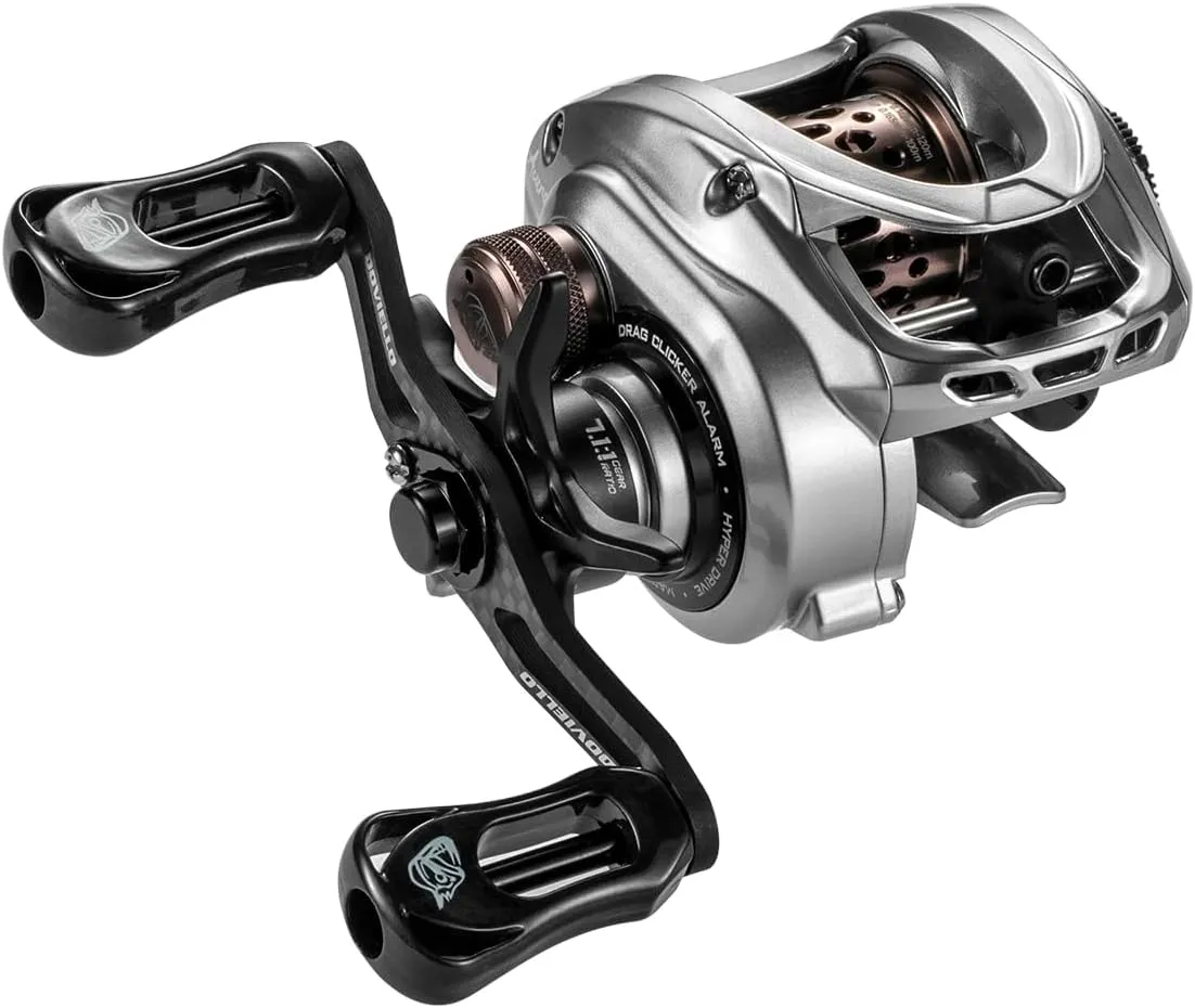 HICC50 Compact Baitcaster Fishing Reels - 4.7oz Ultra Smooth Fishing Reel with Magnetic Brake, 7.1:1/8.1:1 Speed Ratio and 10 1 Bearing Reels Equipped for Saltwater Outdoor with Dual spools