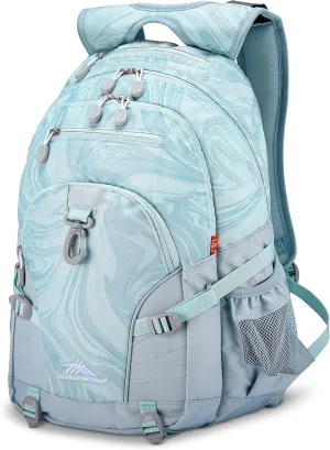 High Sierra Loop-Backpack, Travel, or Work Bookbag with tablet-sleeve, Marble, One Size