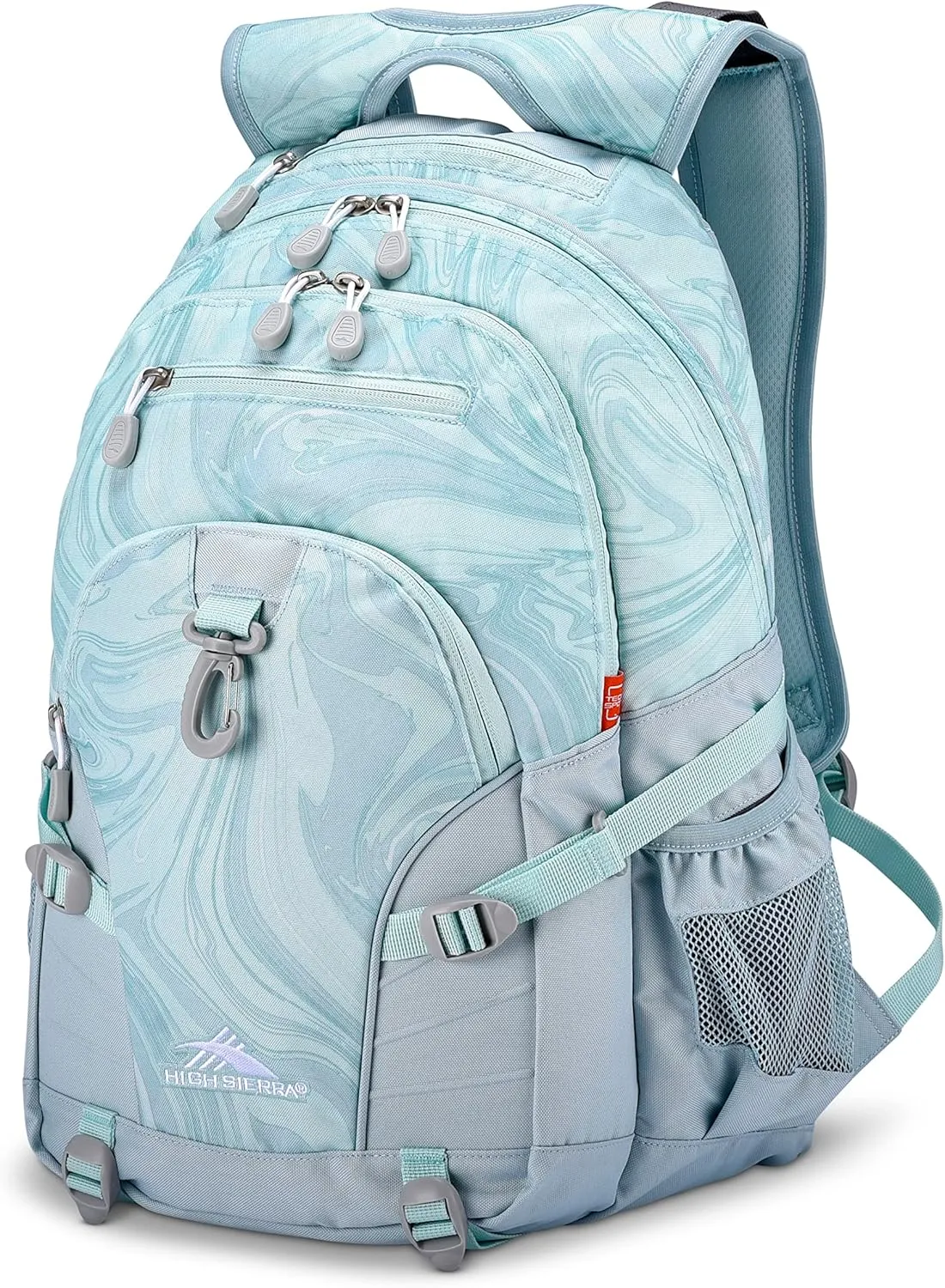 High Sierra Loop-Backpack, Travel, or Work Bookbag with tablet-sleeve, Marble, One Size