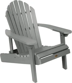 highwood Hamilton Made in the USA Folding and Reclining Adirondack Chair, Adult Size, Coastal Teak