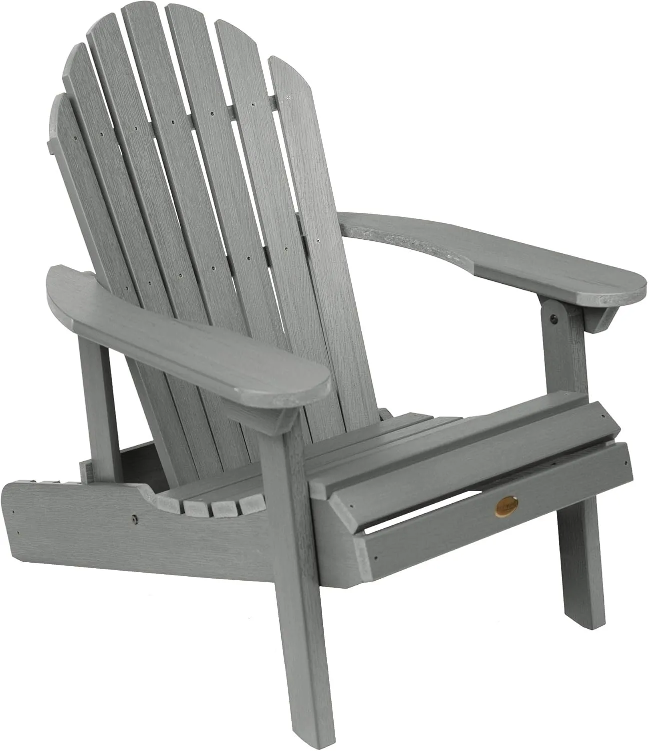 highwood Hamilton Made in the USA Folding and Reclining Adirondack Chair, Adult Size, Coastal Teak