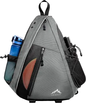 Himal Outdoors Disc Golf Sling Bag Holds 10  Discs, Small Disc Golf Bag Multiple Storage with Retriever Holder