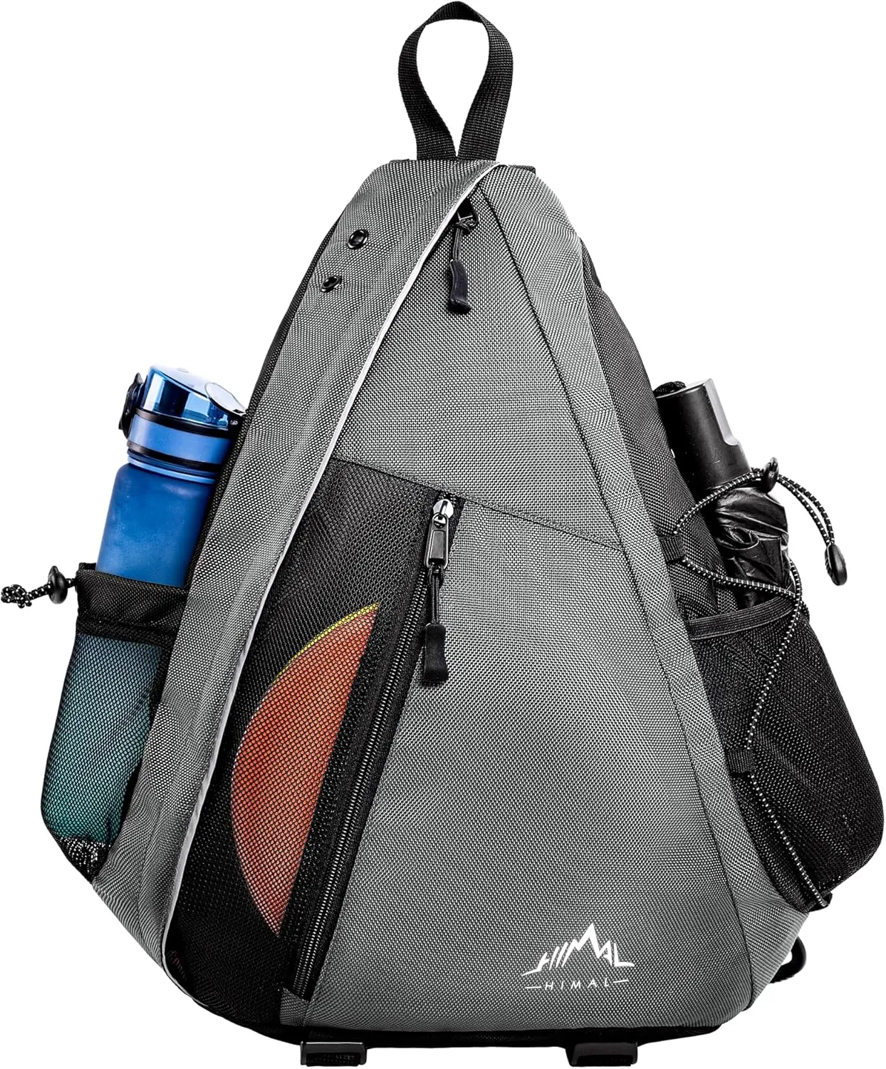 Himal Outdoors Disc Golf Sling Bag Holds 10  Discs, Small Disc Golf Bag Multiple Storage with Retriever Holder