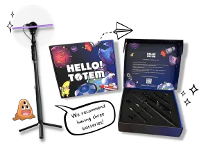 Hologram Mini Lite Totem *NEW* (27CM FAN) (5FT LITE STICK)
