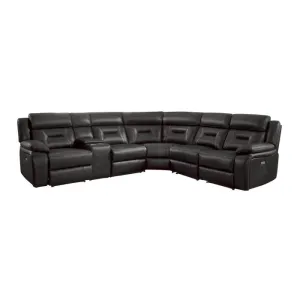 Homelegance Furniture Amite 6pc Sectional Sofa in Dark Gray
