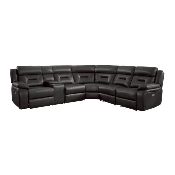 Homelegance Furniture Amite 6pc Sectional Sofa in Dark Gray