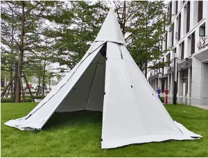 Hot Tent with Stove Jack,4 Season,3-4 Person Outdoor Tipi Tents,Family Teepee Heated Shelter for Camping Backpacking Hunting Fishing Waterproof Wind-Proof